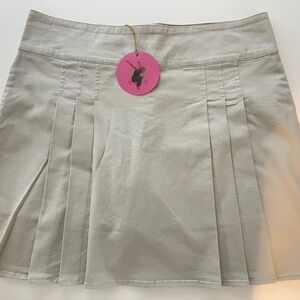 Cotton twill mini skort